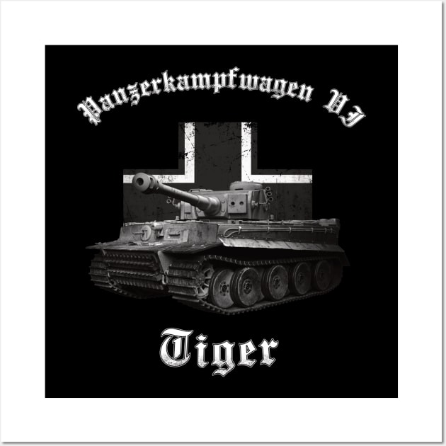 Panzerkampfwagen VI Tiger German Tank Wall Art by Beltschazar